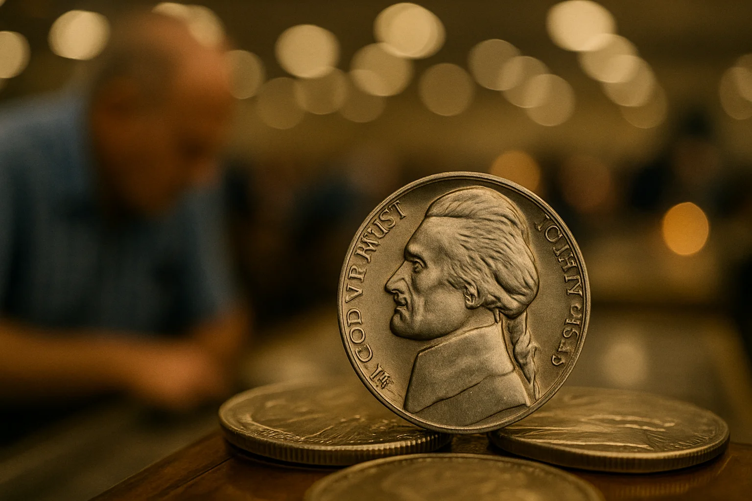 a coin being exhibited at a coin show